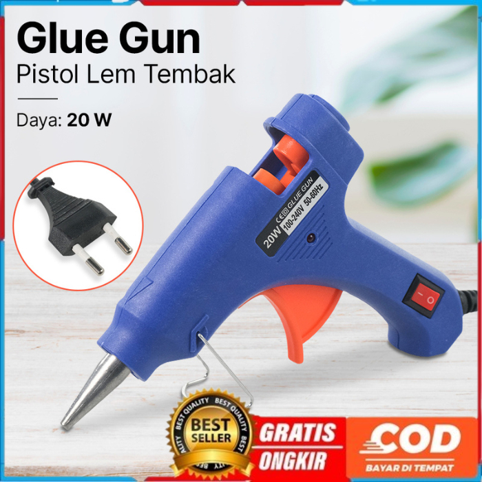 

(FREE LEM 2 PCS) GLUE GUN 20WATT HARGA TERBAIK/LEM TEMBAK/LEM TEMBAK HOME FROZEN