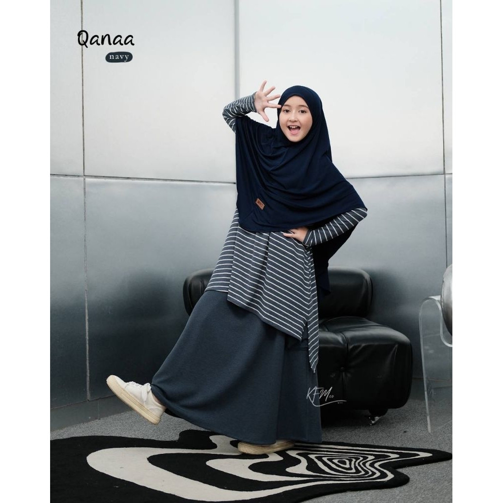 TUNIK QANAA DAILY SALUR & RARA KNIT by KFM kids | TUNIK ROK ANAK | TUNIK ANAK DAILY PREMIUM