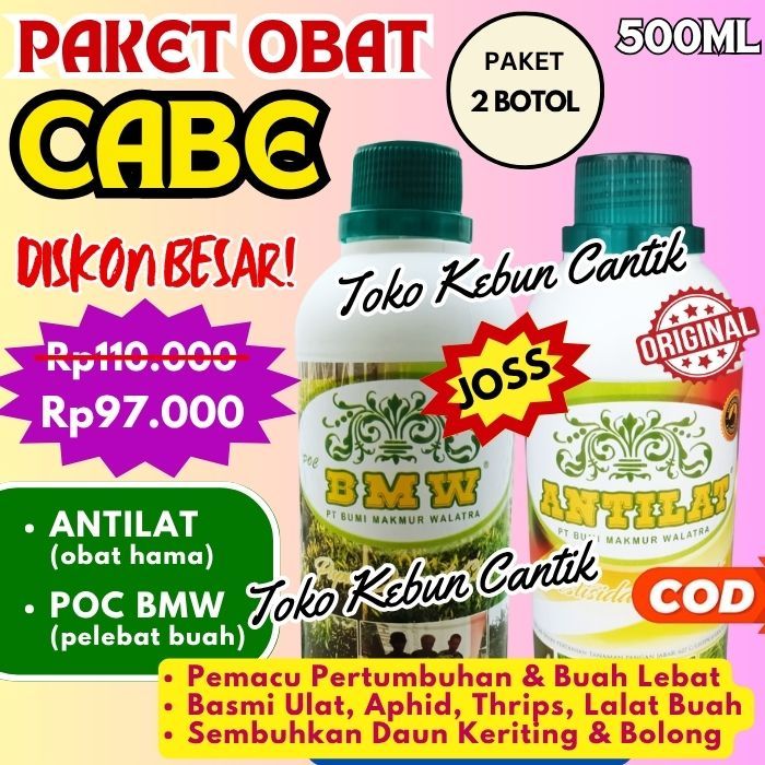 Paket Pupuk & Obat Hama untuk Tanaman Cabe | POC BMW & Antilat | Organik, Ampuh, Terbukti | Daun Hij