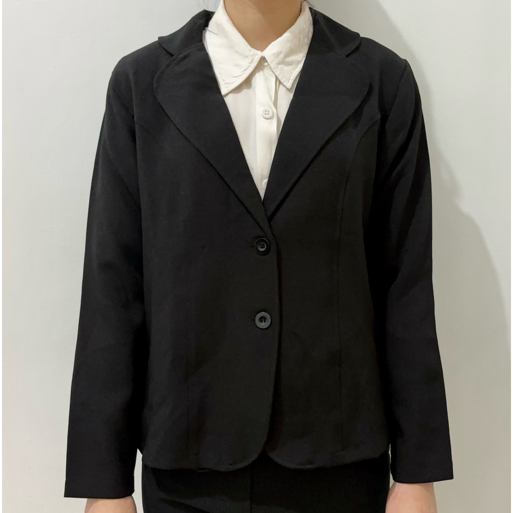 Blazer Hitam Wanita | Jas Kerja Hitam Wanita