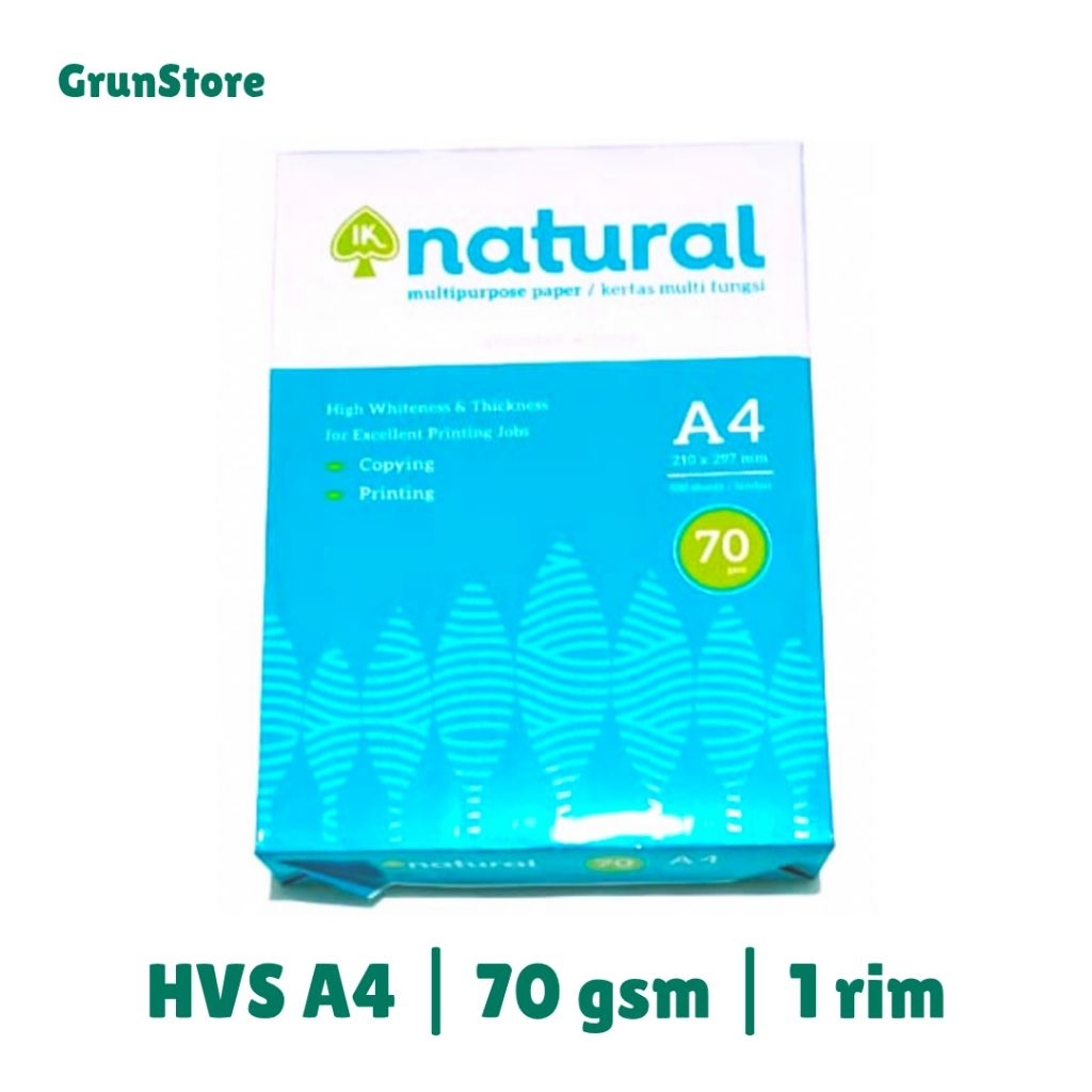 

Kertas hvs a4 70gr / kertas hvs a4 1 rim / kertas hvs a4 70gr natural