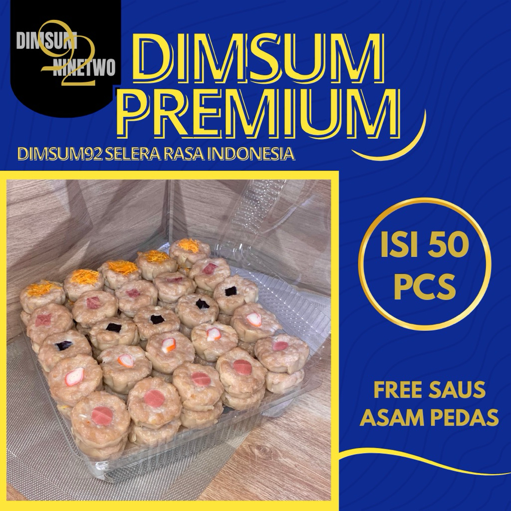 

Dimsum Ayam Premium Frozen isi 50Pcs - FREE Saus Asam Pedas Halal