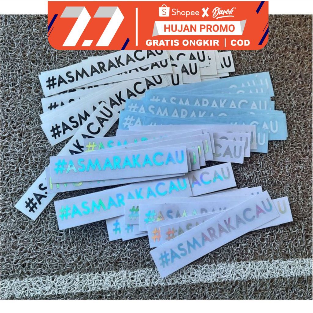 

stiker #Asmarakacau cutting, stiker custom
