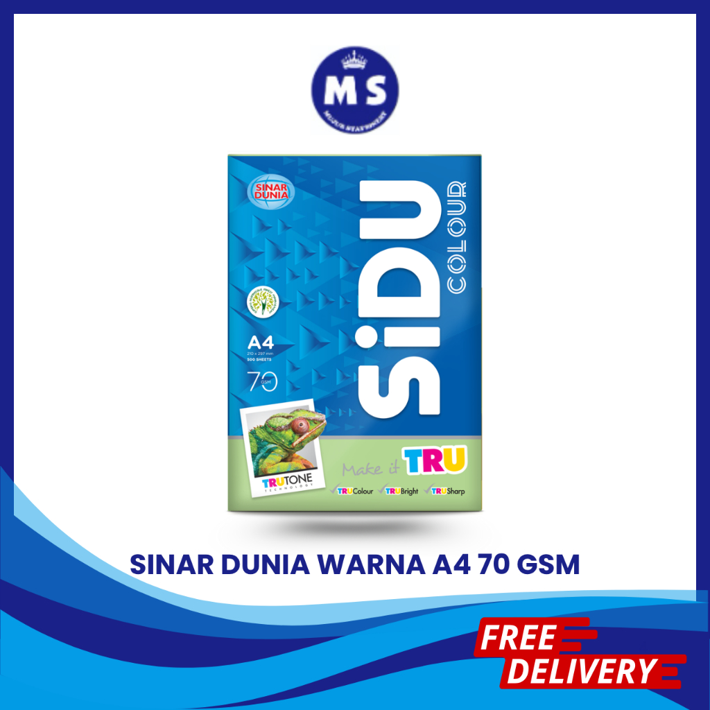 

KERTAS SIDU HVS A4 WARNA 70 GSM SINAR DUNIA