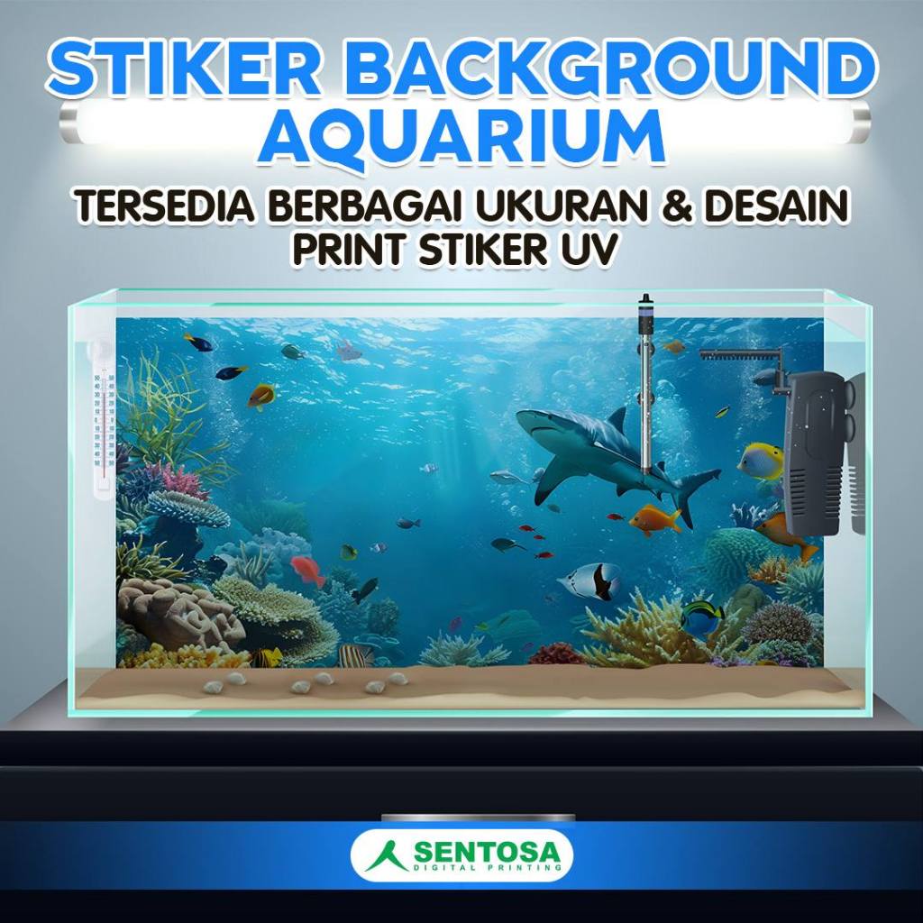 

STICKER WALLPAPER BACKGROUND AQUARIUM PRINT UV