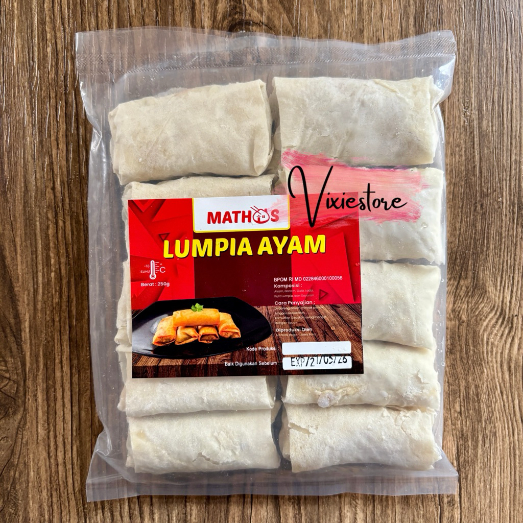 

Mathos Lumpia Ayam Mix Sayur Isi 10 250gr