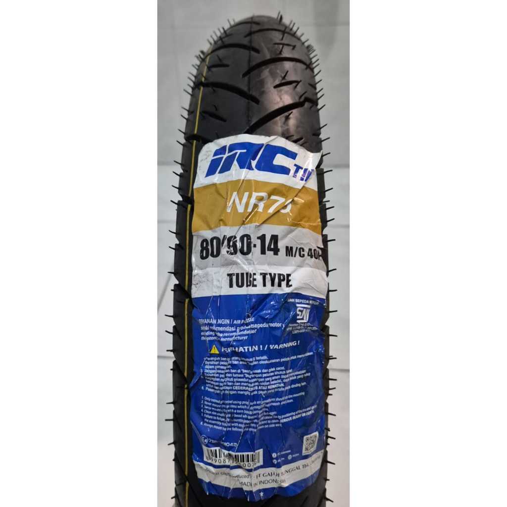 Ban Tube IRC 80/90-14 untuk Beat FI (FR) Vario 110 (FR) Scoopy FI (FR) Mio M3 (RR) Mio J (RR) Fino 1