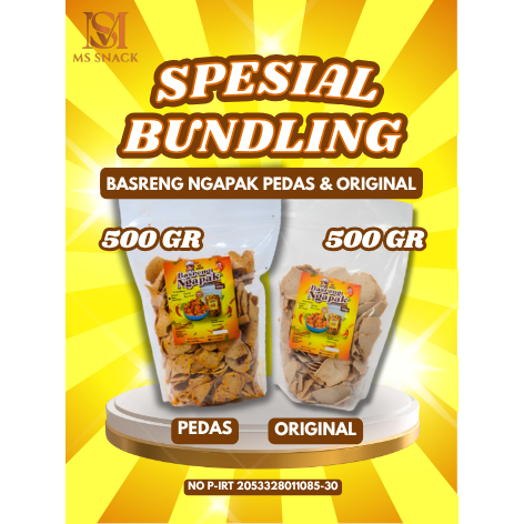 

MS SNACK - Paket Spesial Bundling Basreng Ngapak 1KG Original dan Pedas