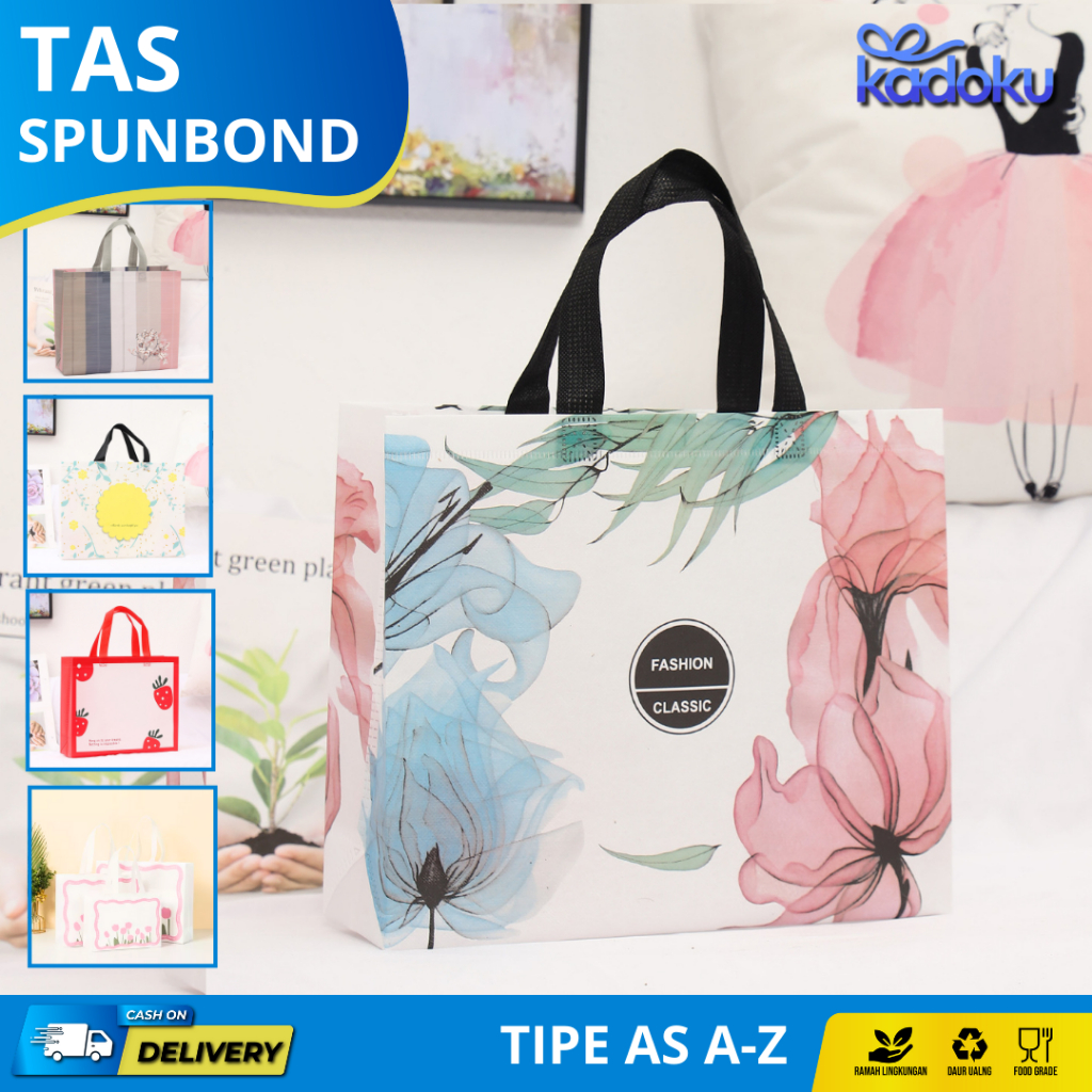 

Tas Spunbond / Goodie Bag Spunbond / Spoundbond Bag / Tas Belanja Spunbond Model Kotak Box Kantong
