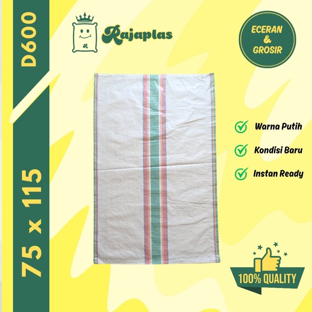 Karung Plastik 75 x 115 Putih | Karung Plastik 100kg Putih
