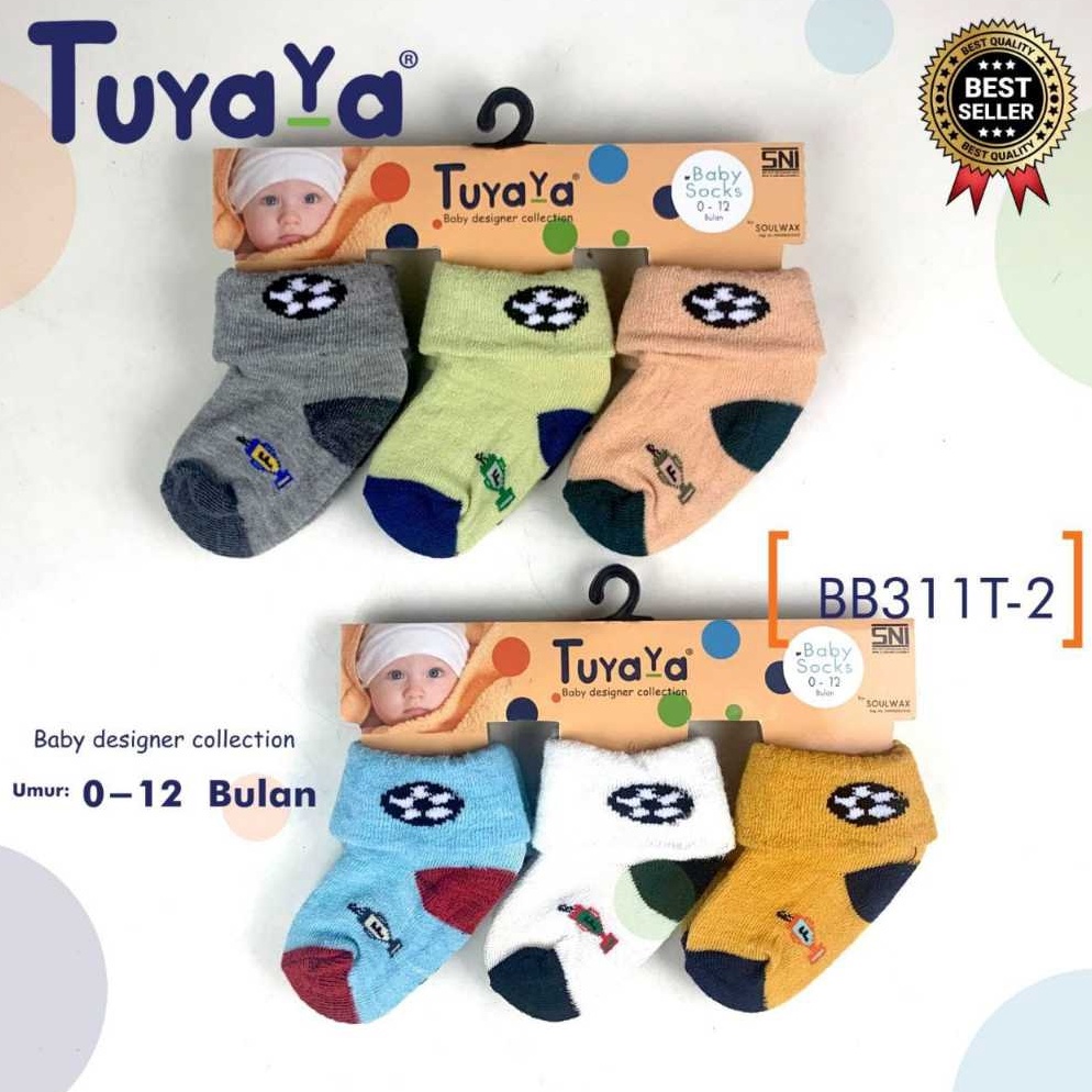 Barang keren 3in1 Kaos Kaki Bayi Baru Lahir 12 Bulan Supersock SNI Newborn Baby Sock Kaos Sarung Tan