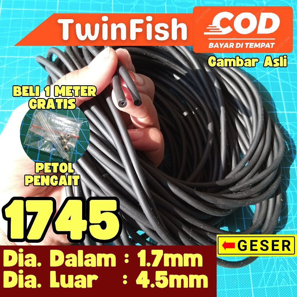 karet ketapel Ikan 1745 HITAM