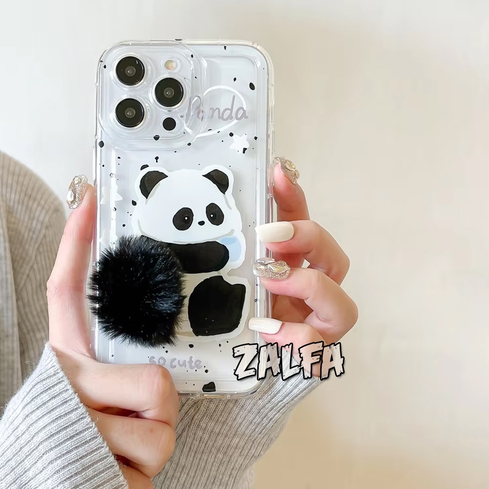 Case Panda Pom Pom For Xiaomi Redmi 15C 15 Redmi Note 14 Pro 13 Pro 12 Pro 11 Pro 10 Pro 9 Pro 8 Pro