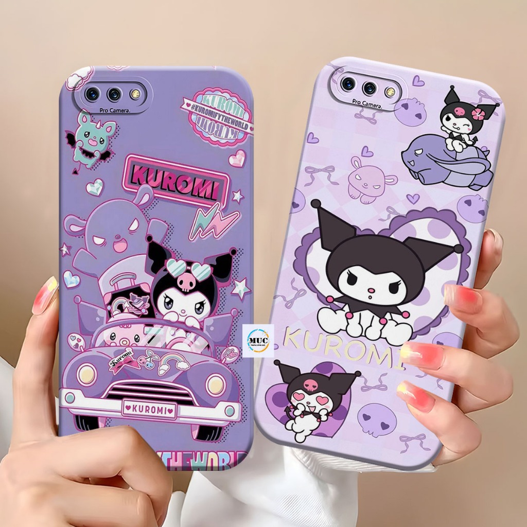 Case Oppo A3S - Realme C1 - Oppo A1K - Realme C2 Motif Kuromi - Case Kekinian - Case Lentur Procamer