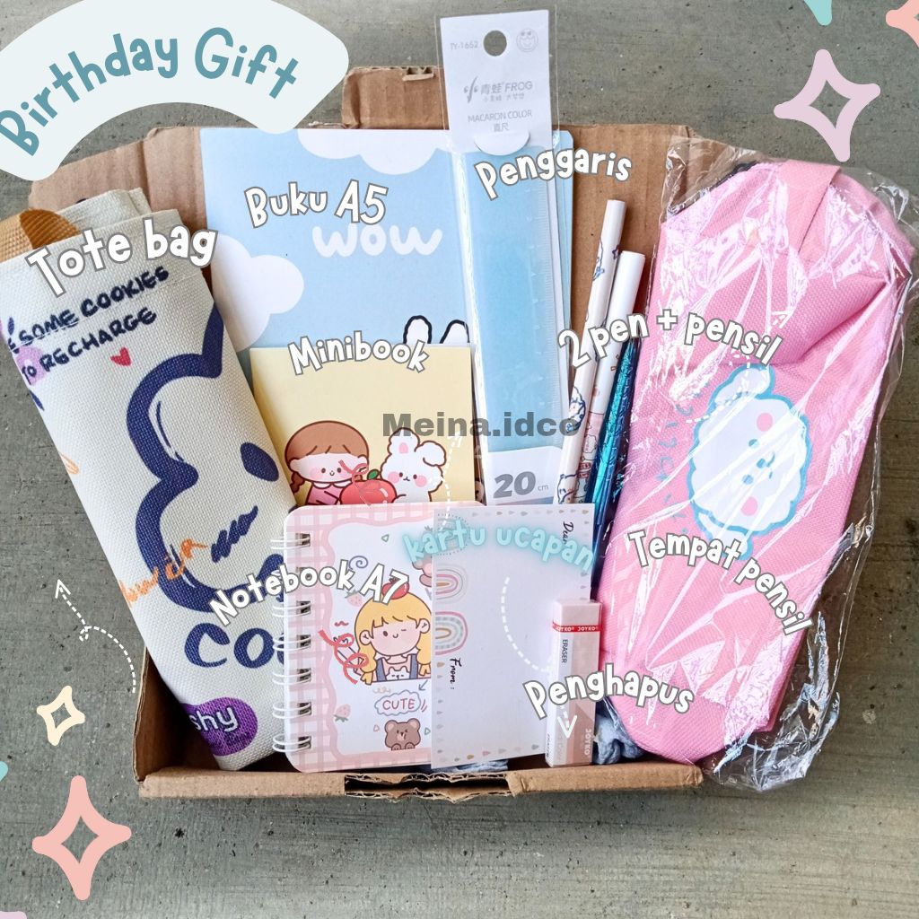 

[HAMPERS 10 IN 1]Paket Pelajar/ Kado Graduation/Kado Ulang Tahun/ Kado Cewek/Stationery by meina.idco