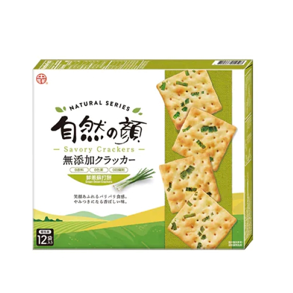 

Natural Series Fresh Onion Savory & Seaweed Savory Crackers - Made in Taiwan