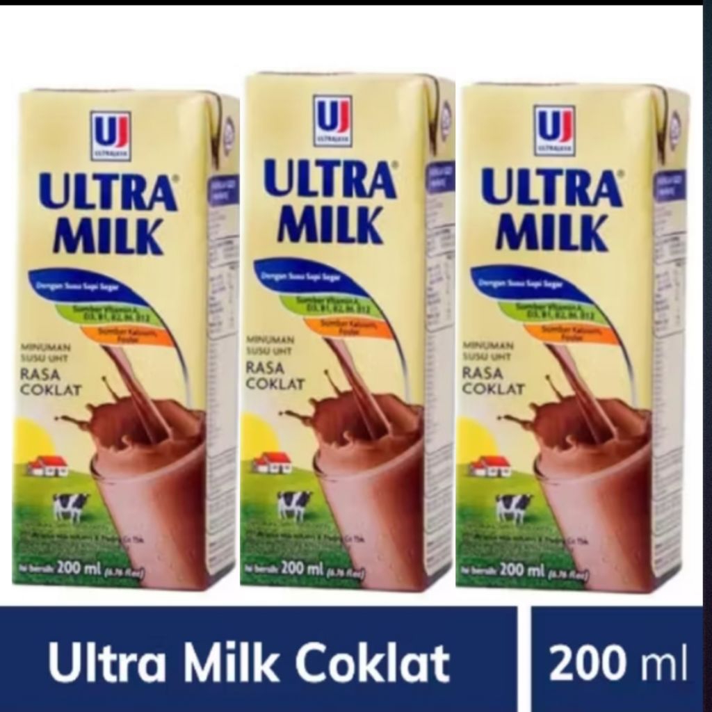 

ULTRA MILK SUSU UHT COKLAT 200ml/1dus