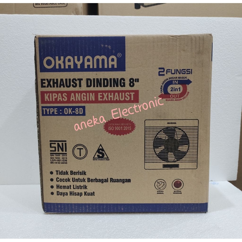OKAYAMA EXHAUST OK-8D KIPAS EXHAUST TEMBOK 8INC