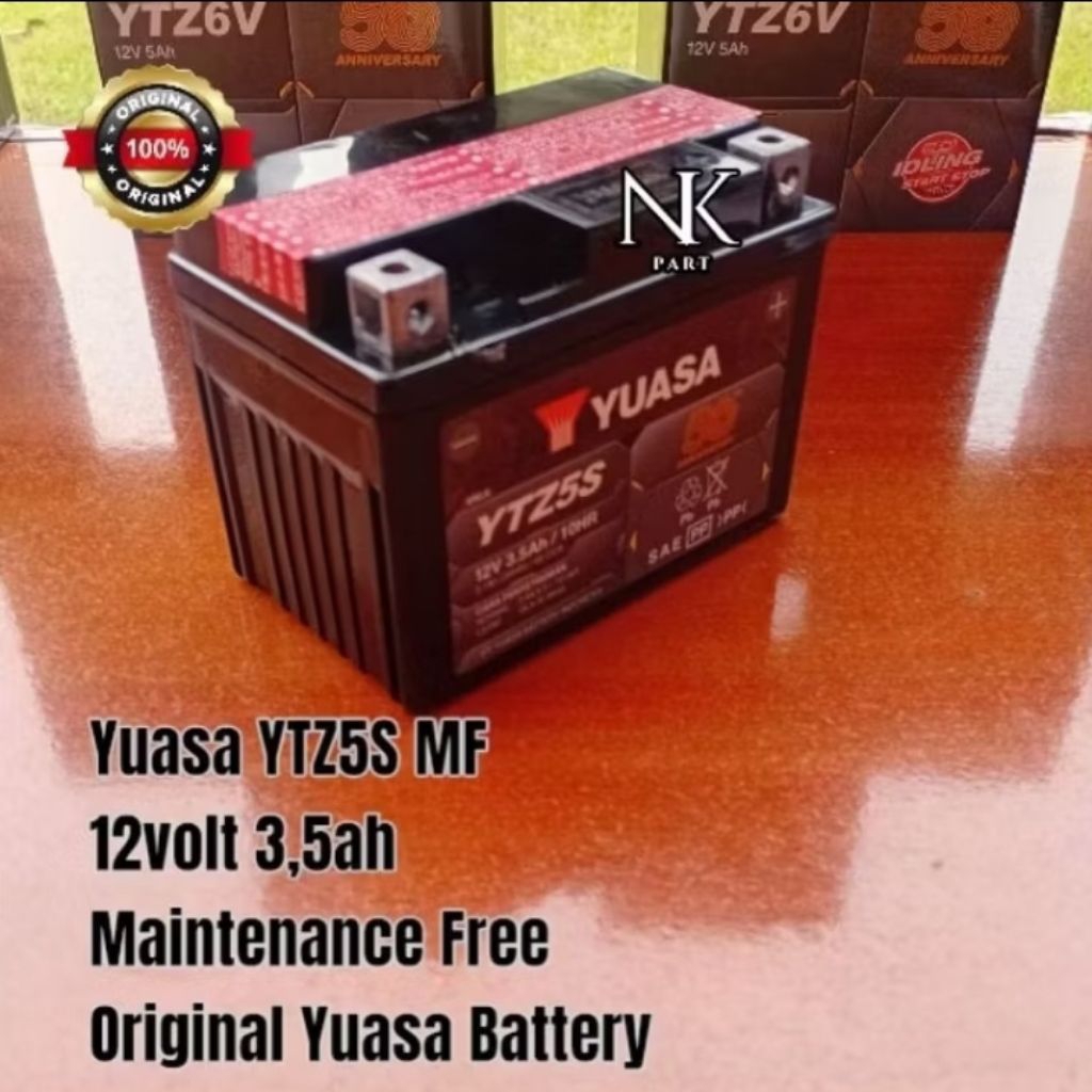 Aki Motor Honda Revo, Blade, Supra X 125, Kharisma Yuasa YTZ5S MF