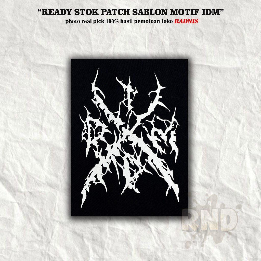 Emblem Sablon BackPatch Sablon Motif Band Metal Patch Besar Aksesoris Jahit Tempelan jahit