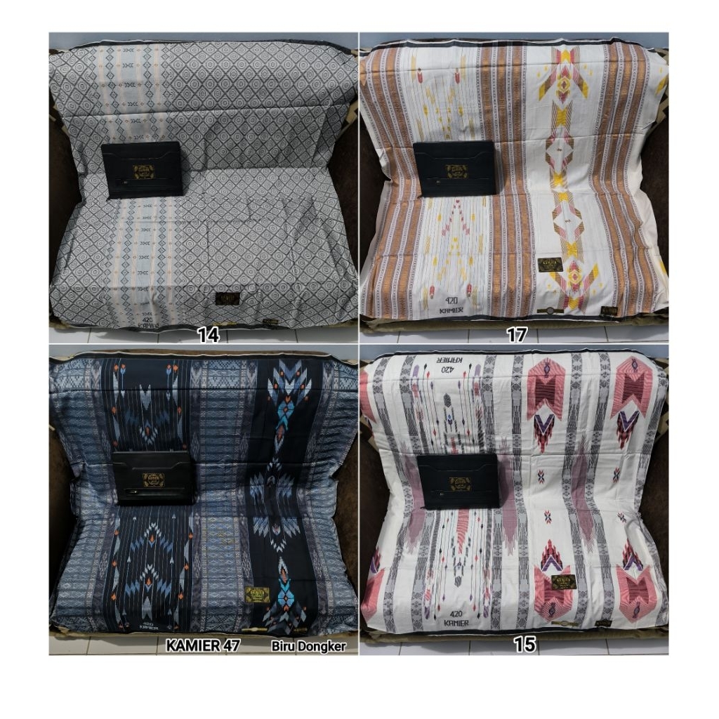 Sarung KAMIER FULL SUTRA 420 Motif SGE Mix GOLD
