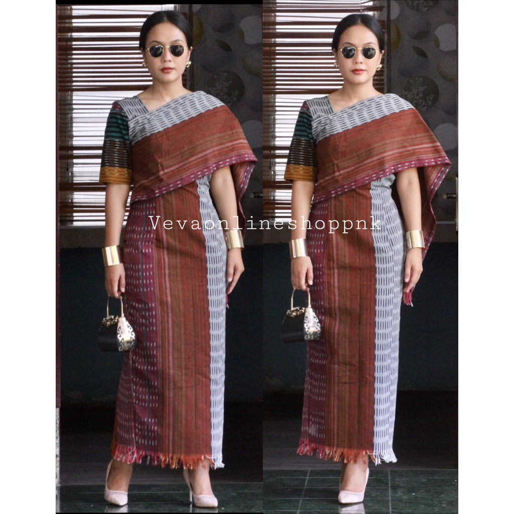 DRESS ETNIK TENUN SAREE INDIA HITAM