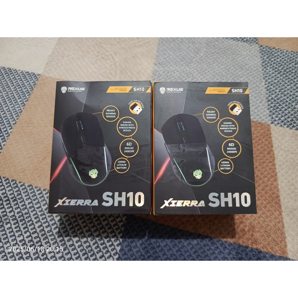 Mouse Rexus SH10 Gaming Wireless Rechargeable Ambidextrous Type C
