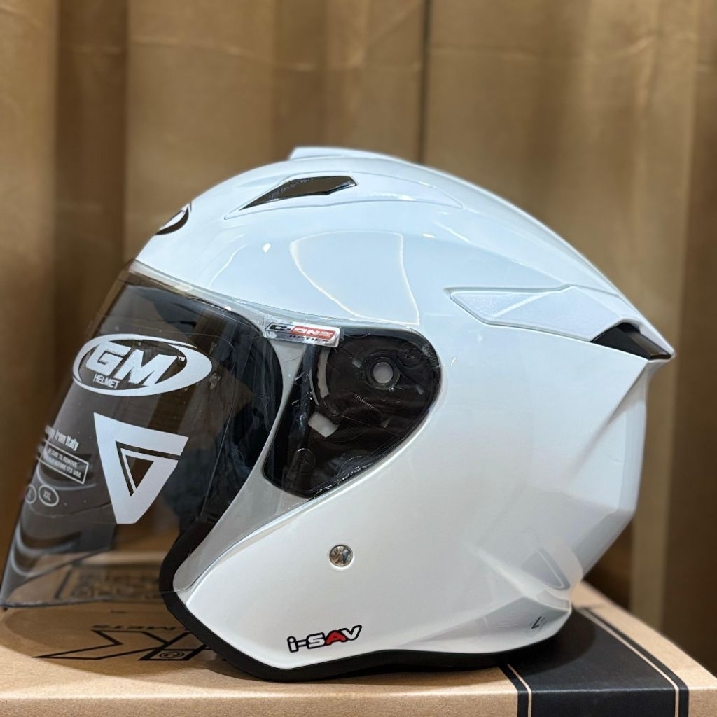GM KING FIGHTER ULTRA SOLID WHITE ORIGINAL | HELM HALF FACE GM ULTRA PUTIH ORI SNI