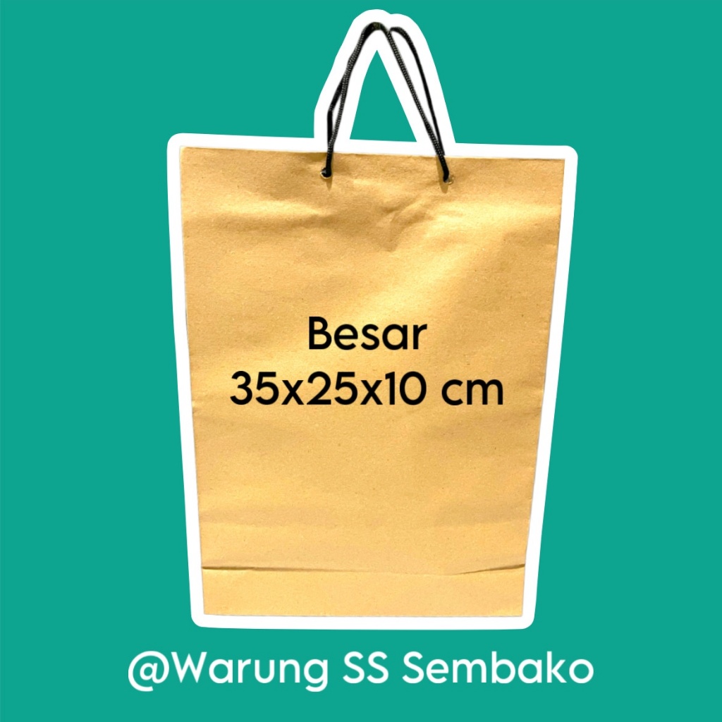 

Paper Bag Polio ukuran besar 35 x 25 x 10 cm 1 pcs