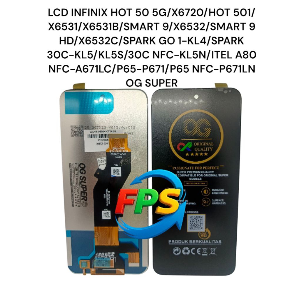 LCD INFINIX HOT 50 5G/X6720/HOT 501/X6531/X6531B/SMART 9/X6532/SMART 9 HD/X6532C/SPARK GO 1-KL4/SPAR
