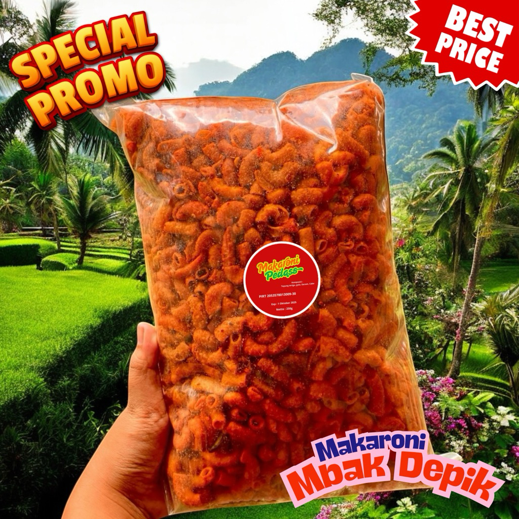 

Makaroni Pedas Mania 250gr – Snack Wajib Anak Muda!