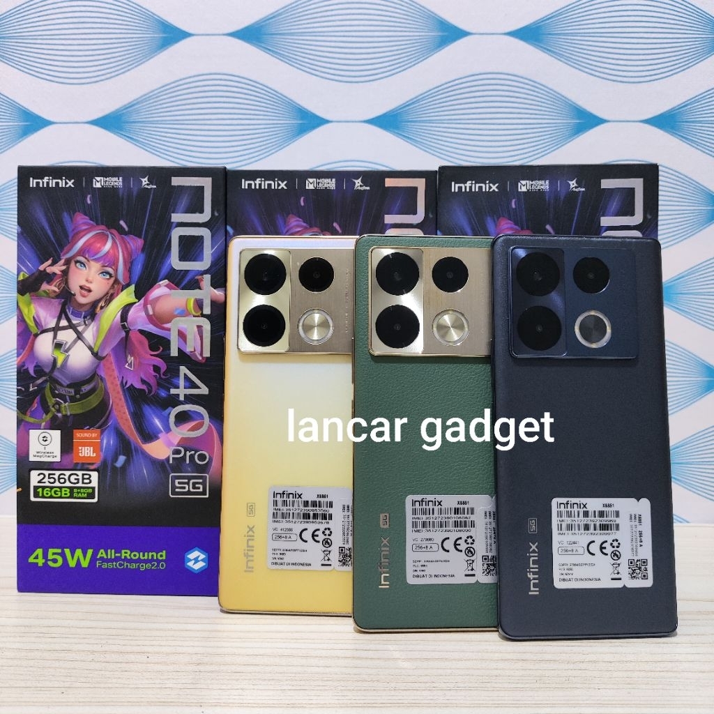 INFINIX NOTE 40 PRO 5G 8/256GB SECOND FULLSET