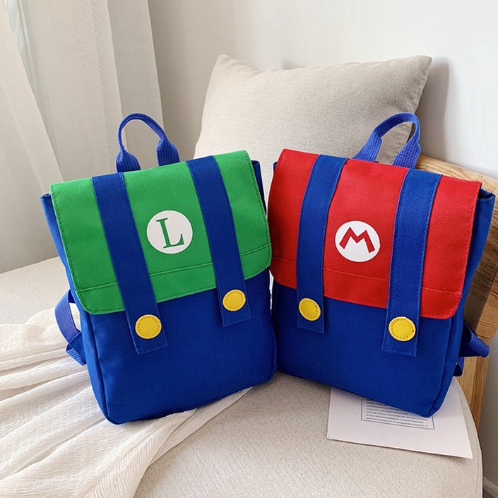 TAS MARIO BROS RANSEL BACKPACK MARIO BROSS Tas Backpack Anak Sekolah PAUD TK SD Laki Laki Perempuan 