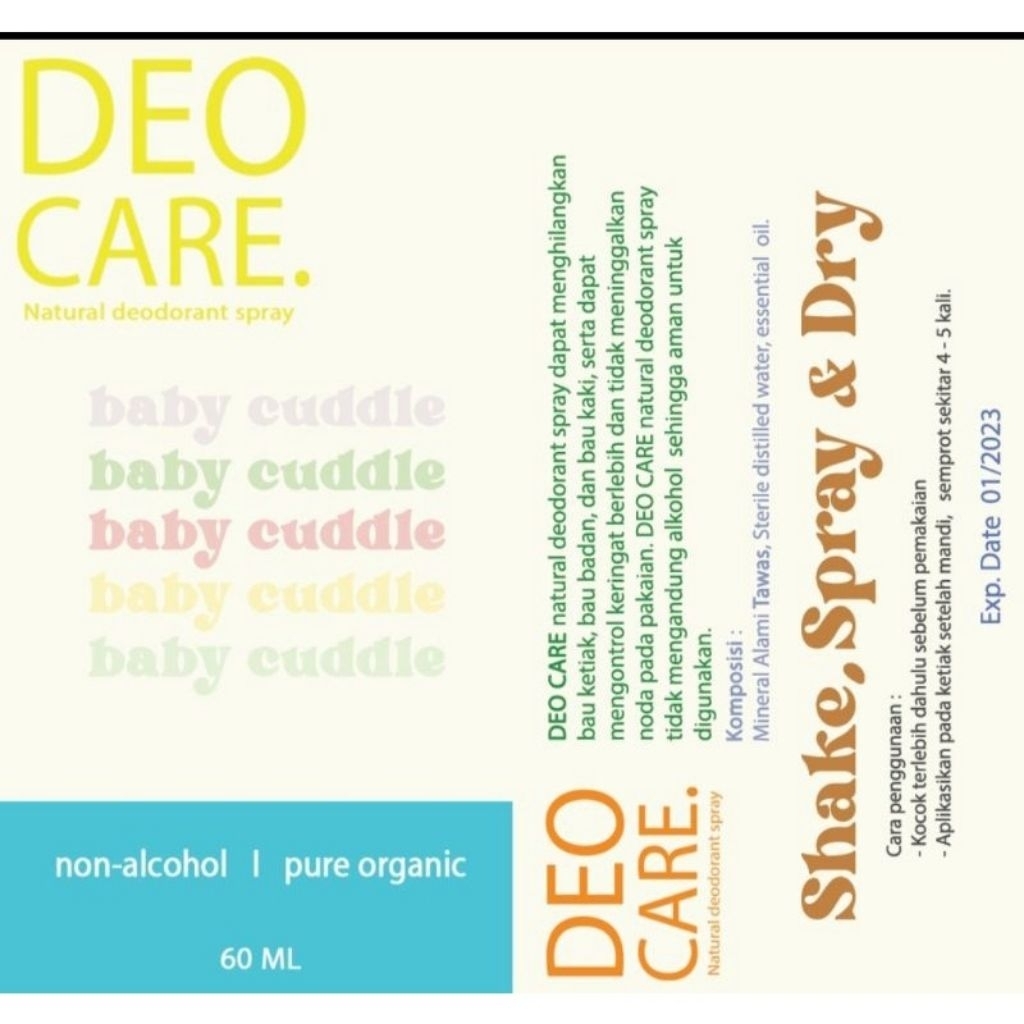 Deodorant Spray Tawas DEOCARE