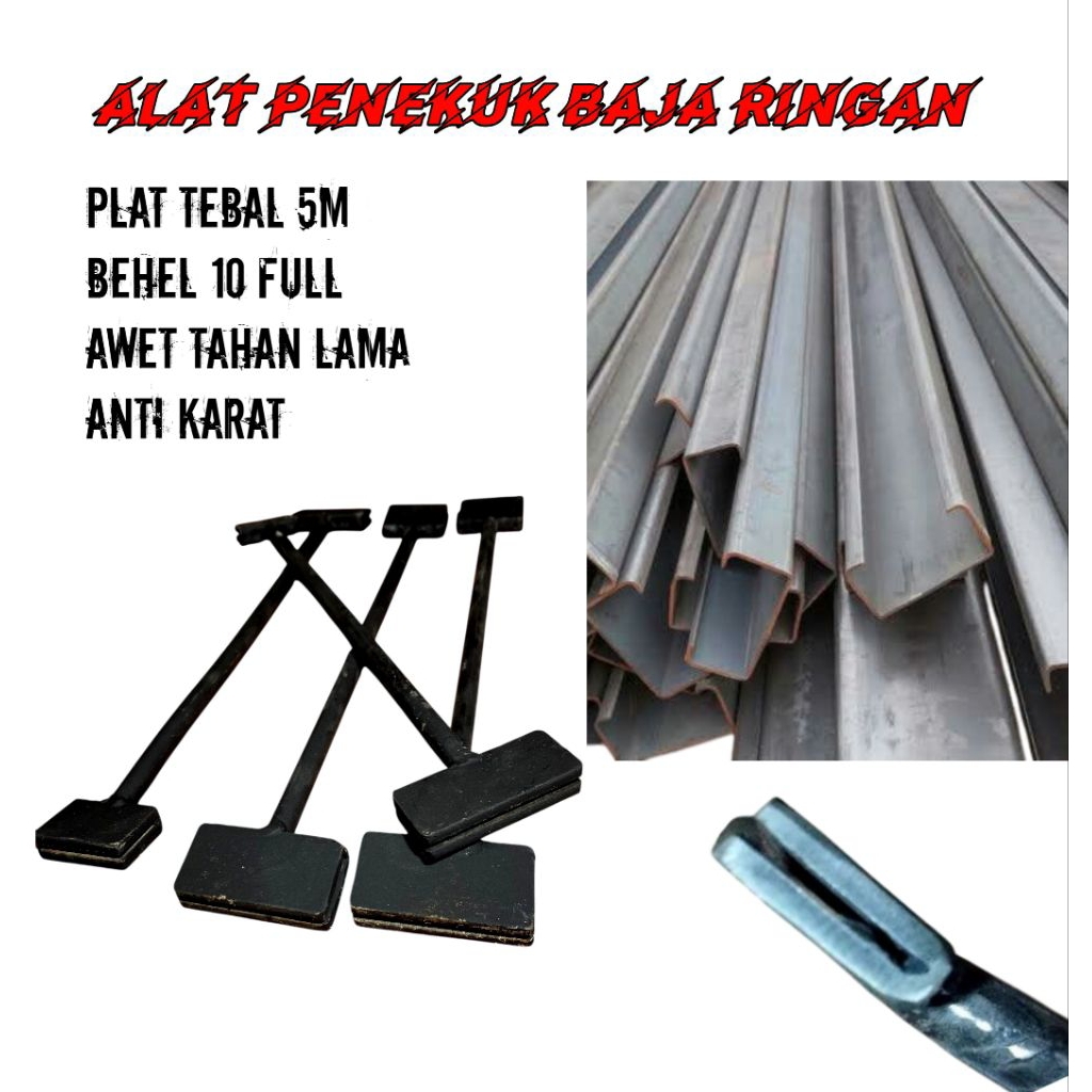 ALAT TEKUK BAJA RINGAN BERKUALITAS BESI BETON 10 PLAT 5MM