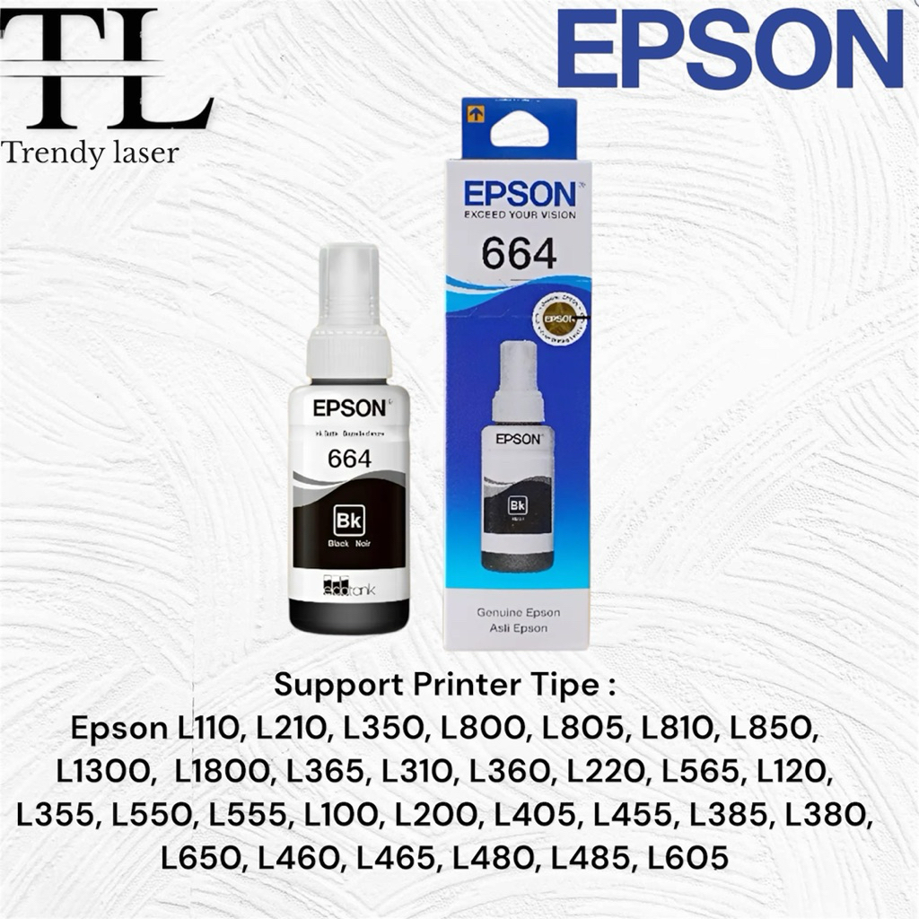 TINTA EPSON 664 T664 BLACK ORIGINAL L110 L120 L121 L210