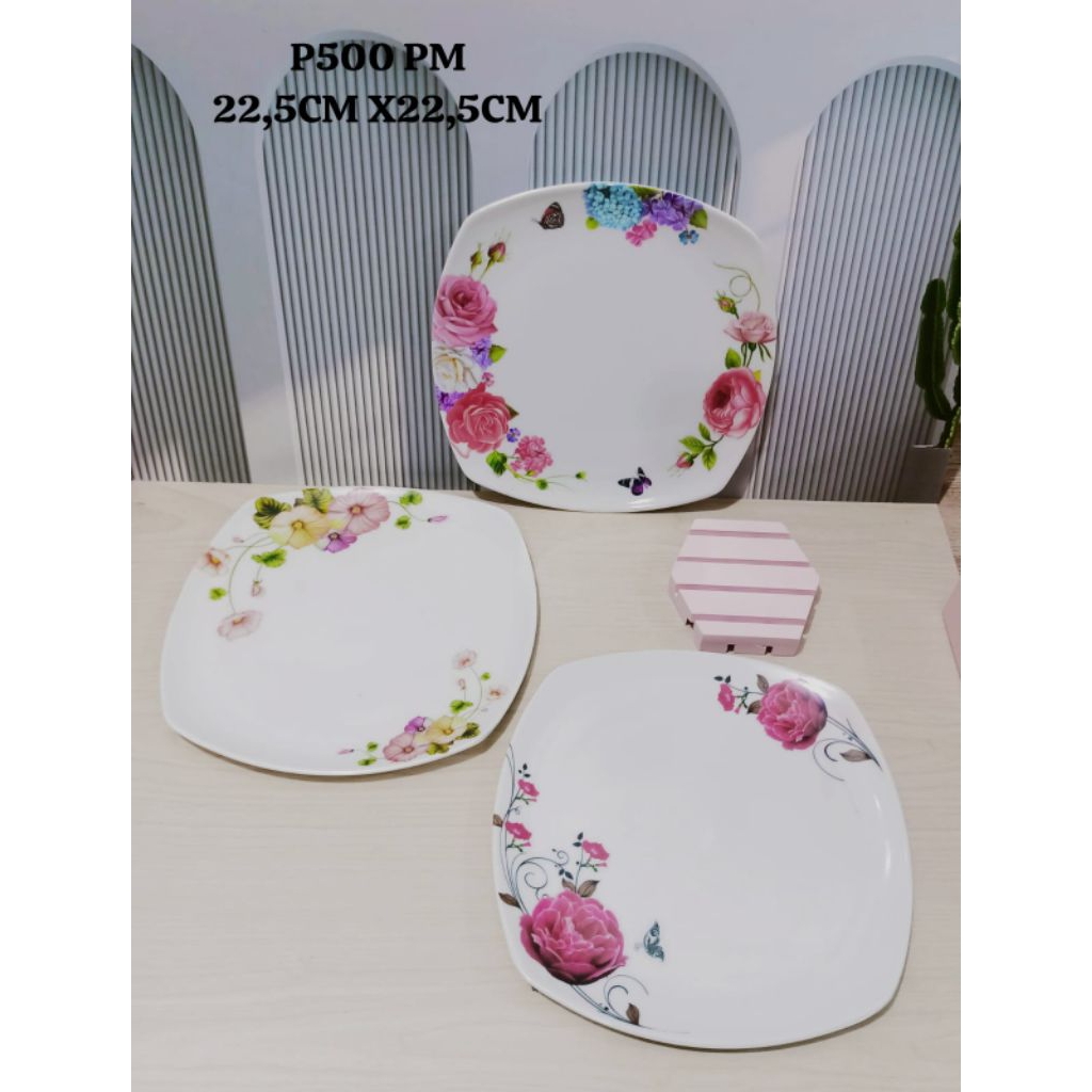 PIRING MELAMIN KOTAK MOTIF UK 9