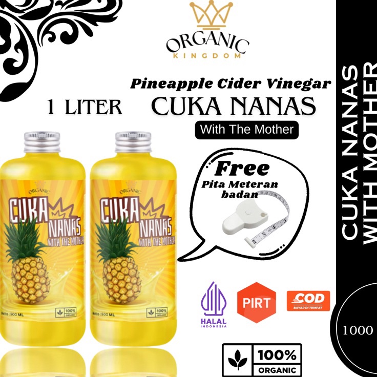 

BISA COD 1 Liter Cuka Nanas With Mother Diet Pelangsing Penurun Kolesterol Darting