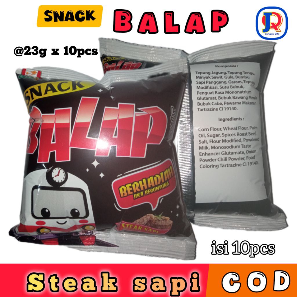 

SNACK BALAP STEAK SAPI 10pcs BERHADIAH