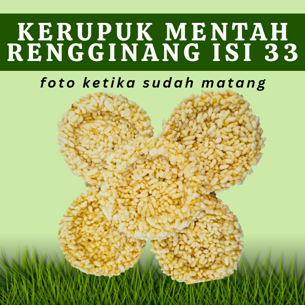 

(GROSIR) Krecek Kerupuk Mentah Rengginang isi 33pcs