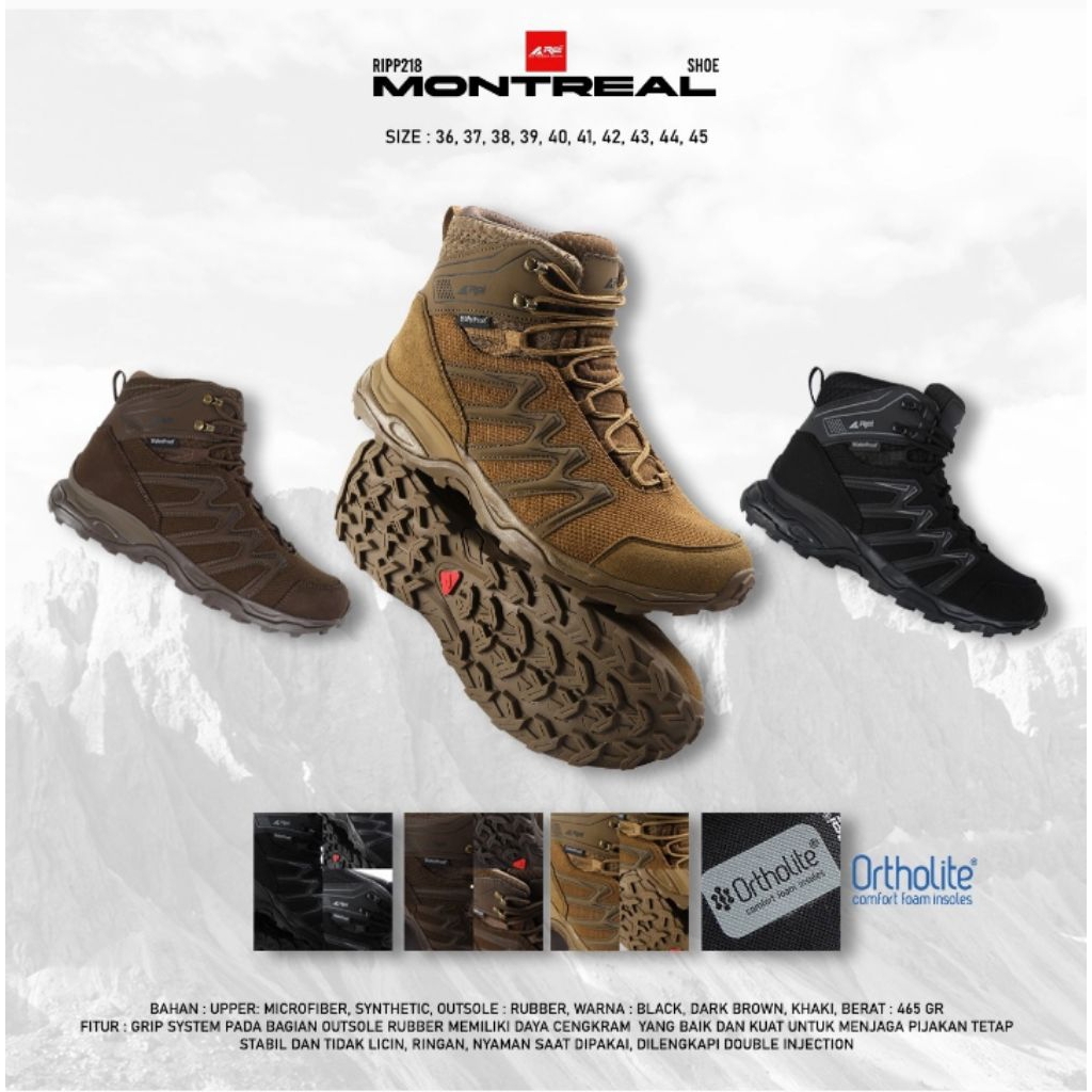 Sepatu Gunung Pria Montreal Arei Outdoorgear
