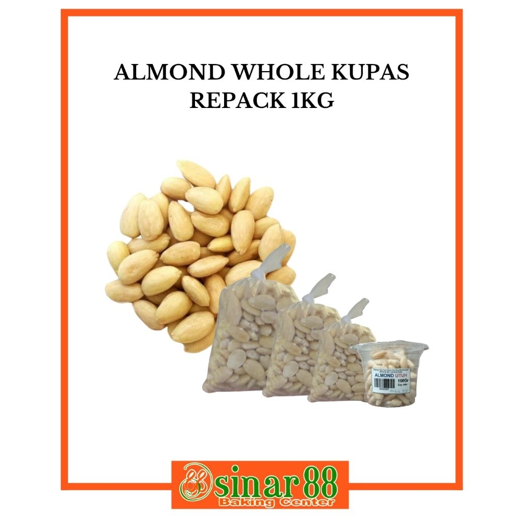 

ALMOND UTUH KUPAS (NON ROASTED)1KG