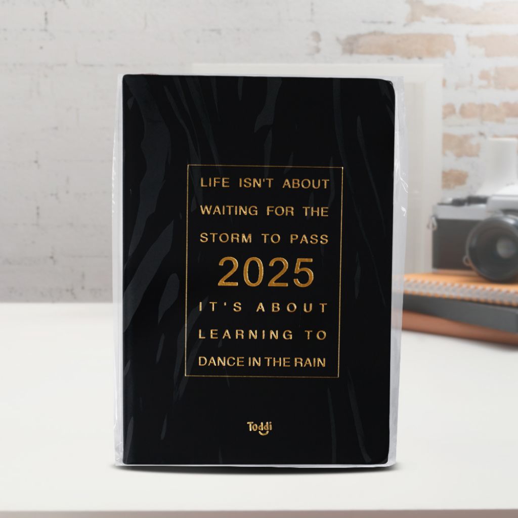 

Toddi Buku Agenda Softcover Monthly Planner 2025 Notebook 304 Halaman Black