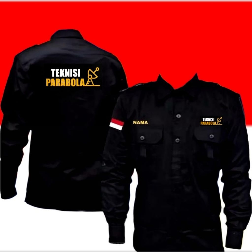 kemeja teknisi parabola baju teknisi parabola seragam teknisi parabola Pdh teknisi parabola Pdl tekn