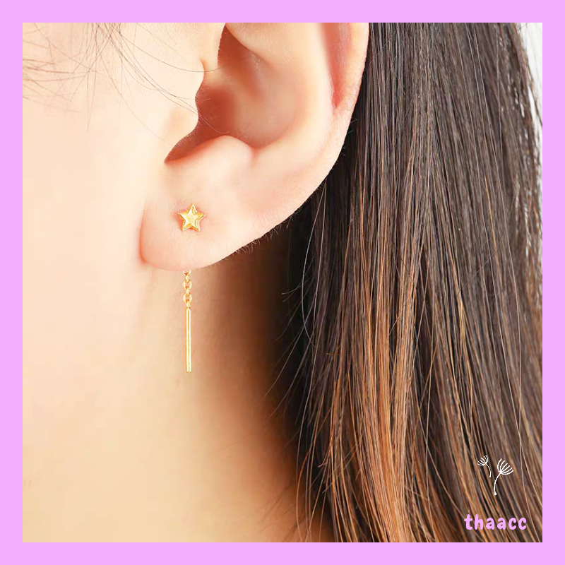 Anting titanium anak - anak bintang jurai panjang 3CM anti karat