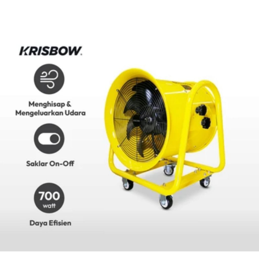 KRISBOW 18 INCI BLOWER VENTILATOR INDUSTRIAL KUNING