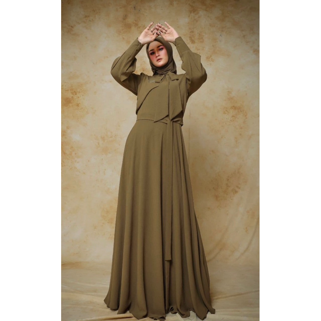 dress muslim gamis panjang (preloved) wwiek muslimah