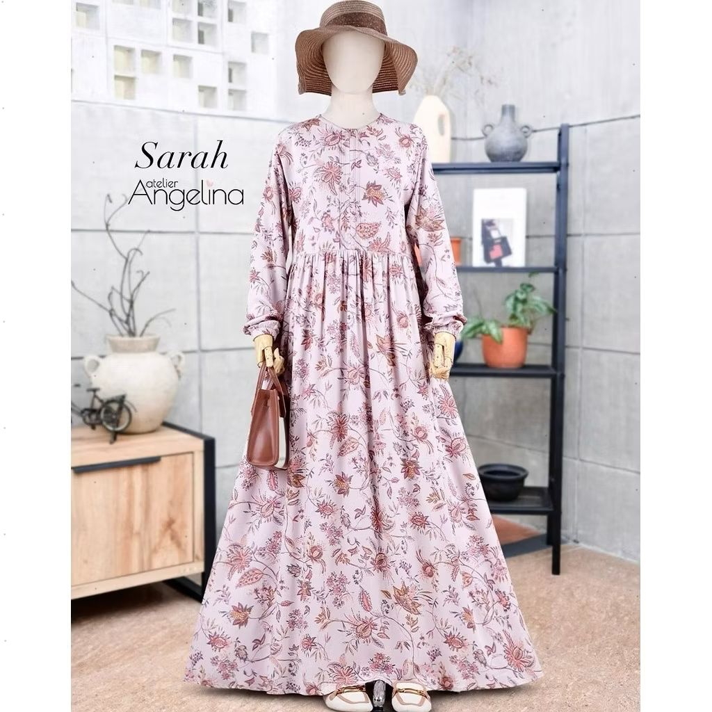 Sarah Dress Atelier Angelina Ethereal Flower White Tinny Arrow Light Grey size 2XL Paris Viscose Gam