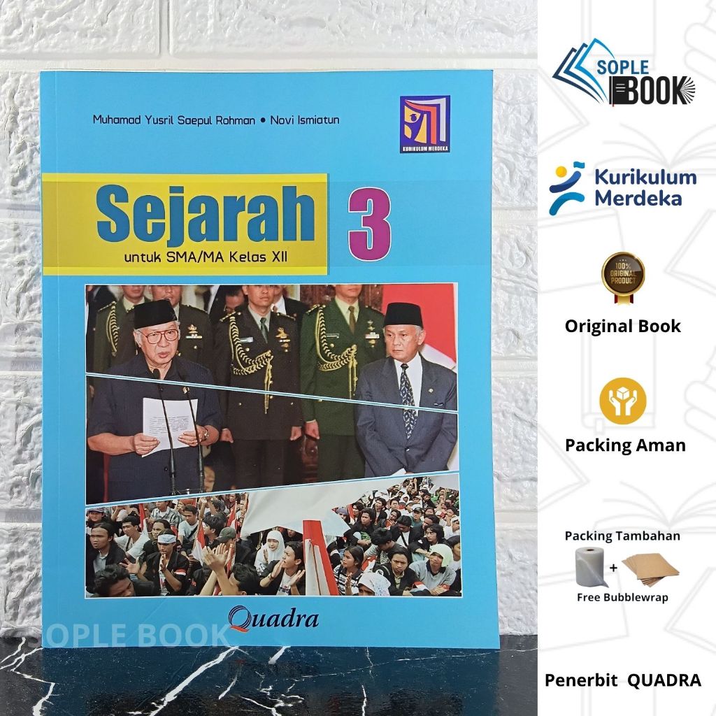 Buku Sejarah Untuk SMA/MA Kelas 12 Quadra kurikulum Merdeka