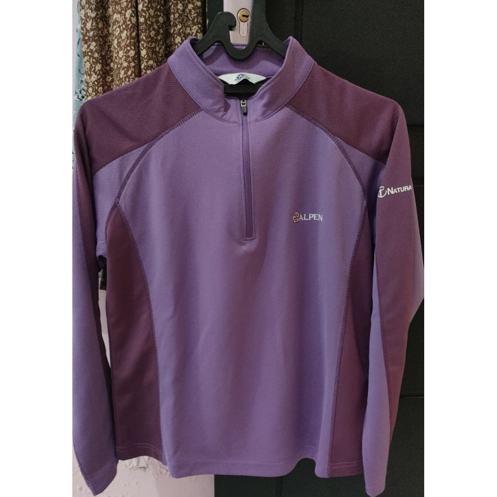 kaos lengan panjang wanita ungu muda " Alpen"
